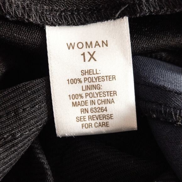 Ashley Graham Beyond Women’s Dress Cold Shoulder Black Floral Pull-On Size 1X - Picture 8 of 10